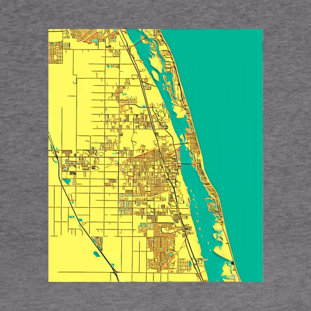 Vero Beach Florida Map Graphic Art by Tdjacks1